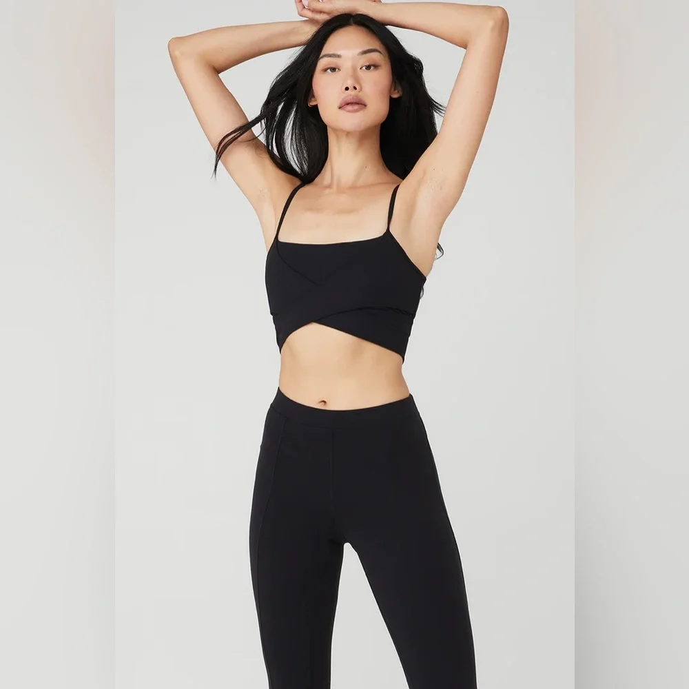 ALO Women's Black Wrap Bralette